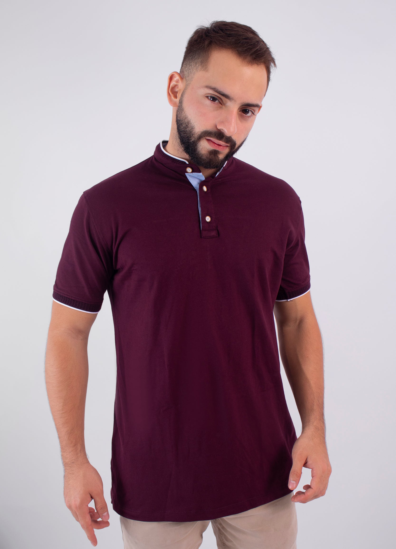 Polo hombre Básico uva