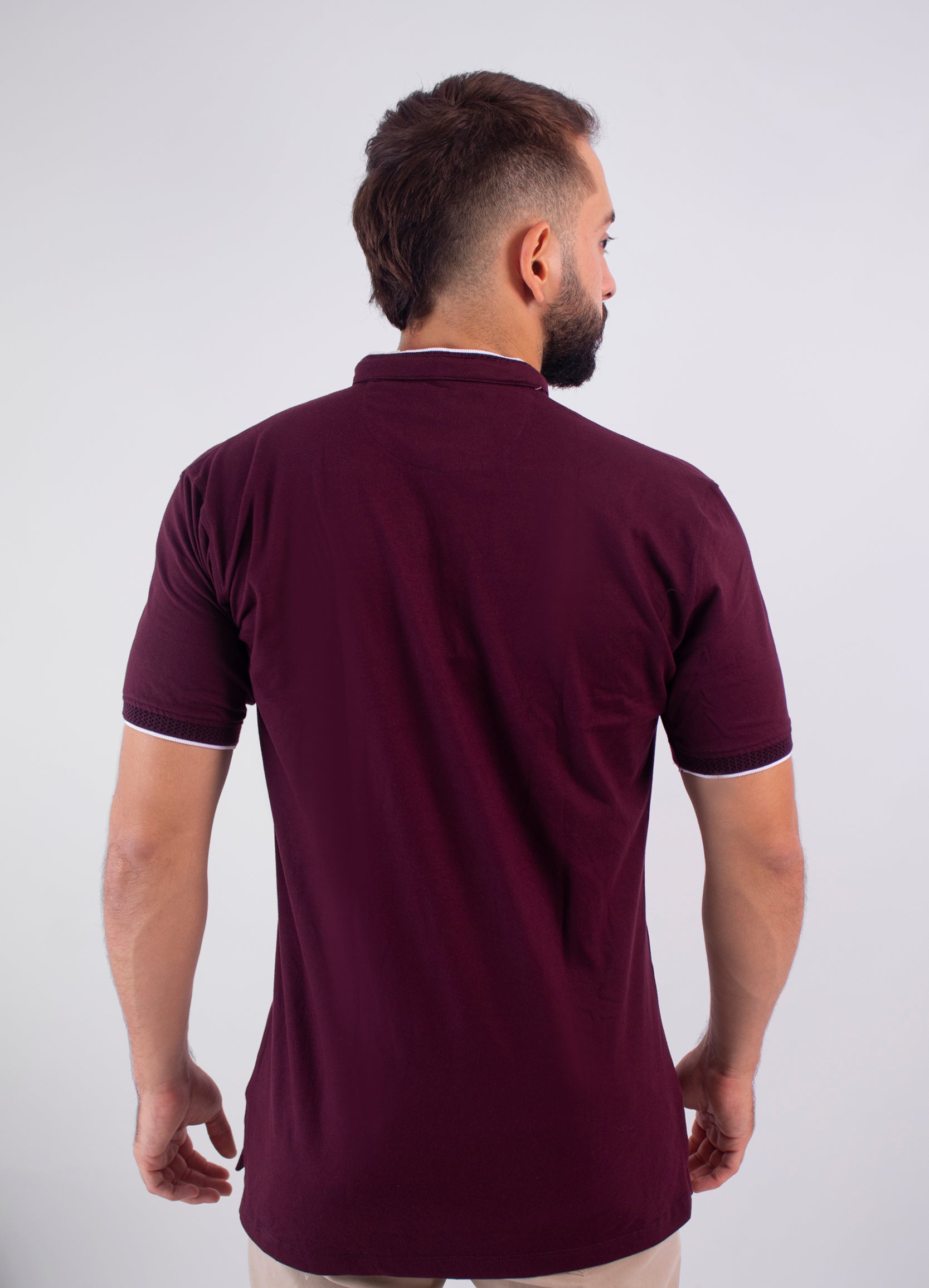 Polo hombre Básico uva