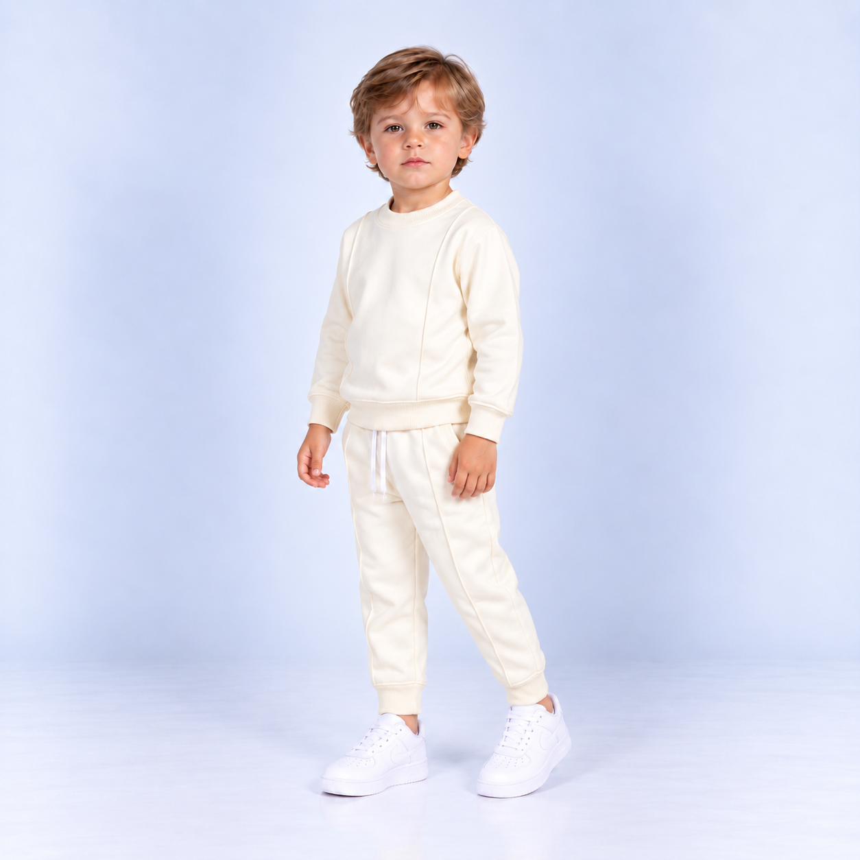 Conjunto baby sudadera crudo