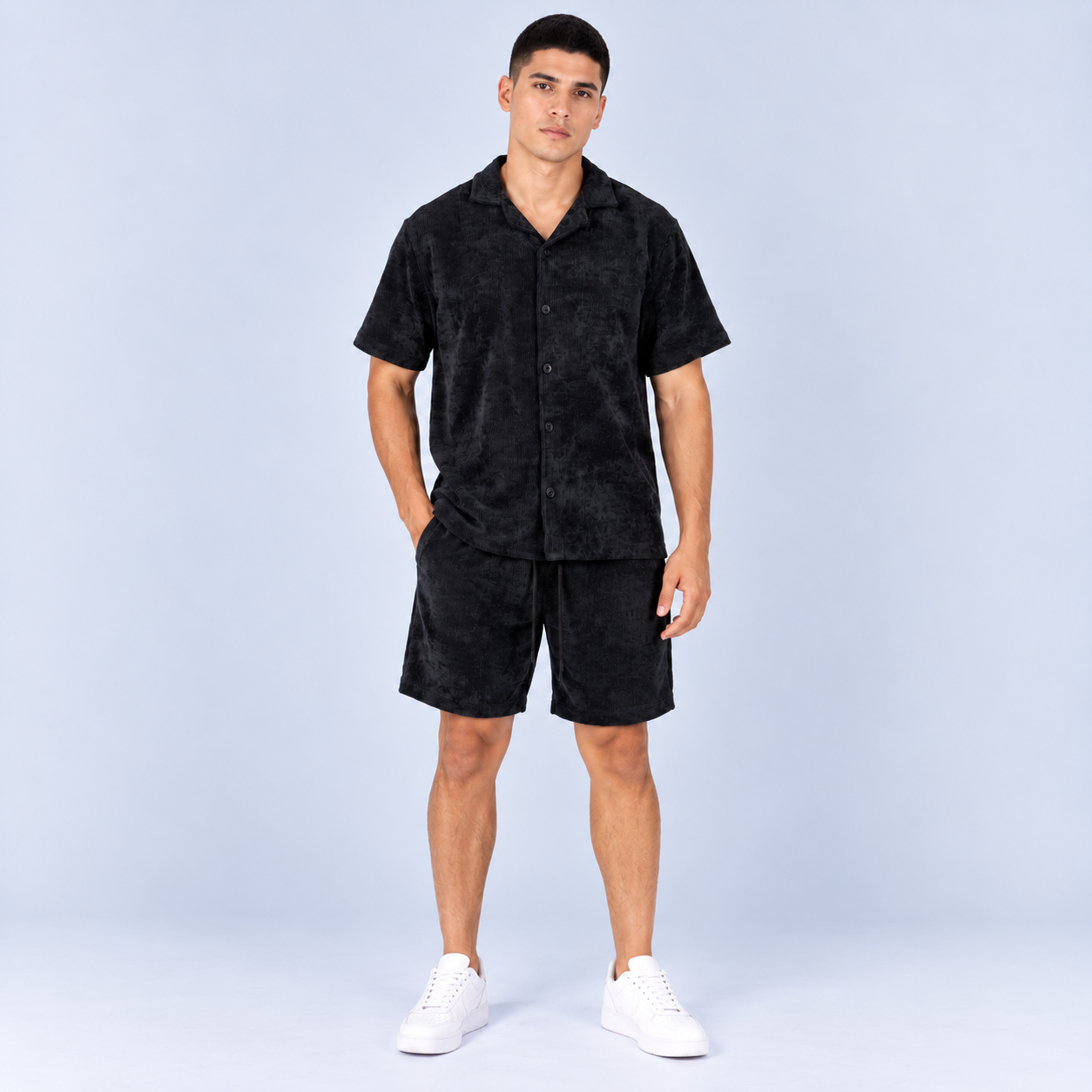 Conjunto hombre textura negro