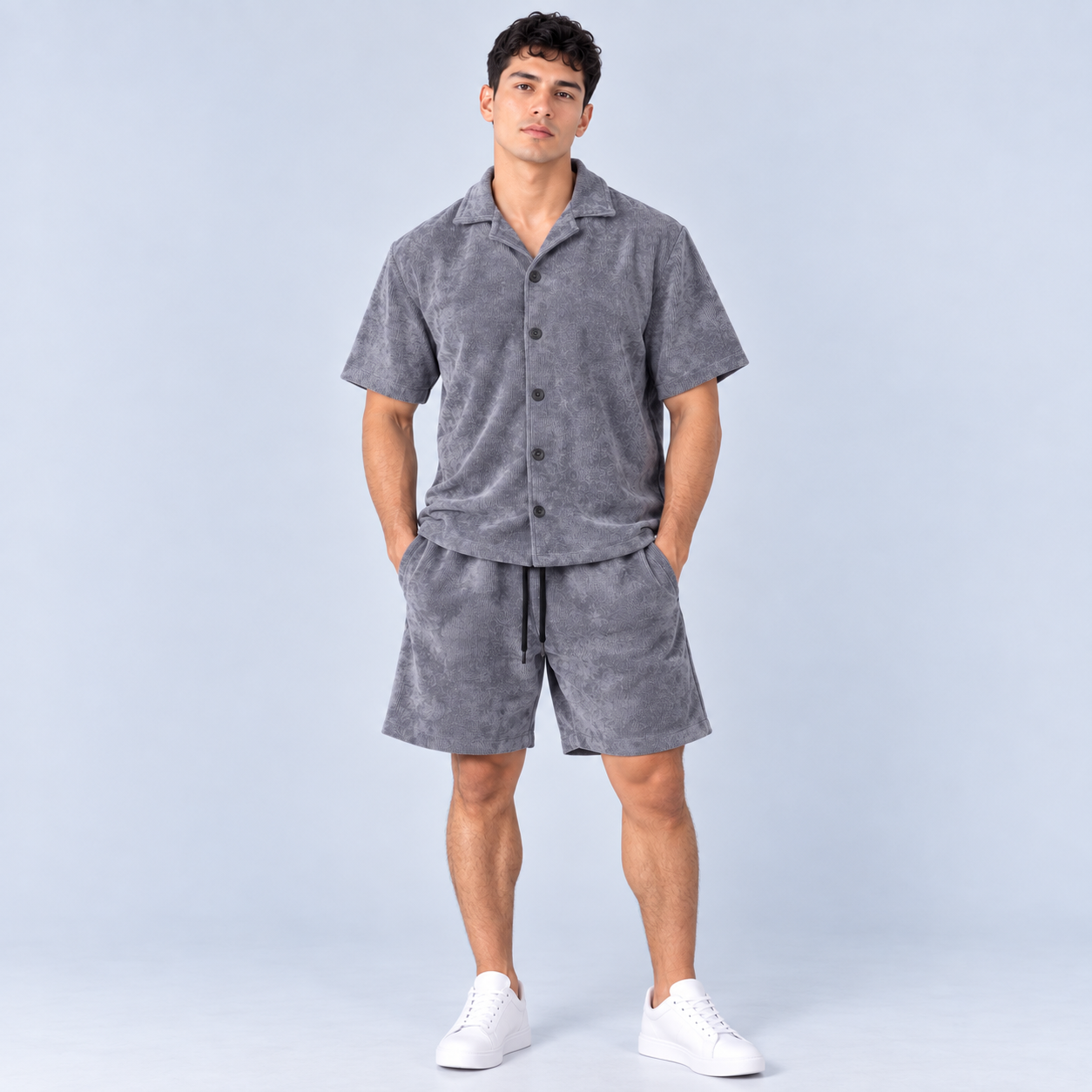 Conjunto hombre textura gris