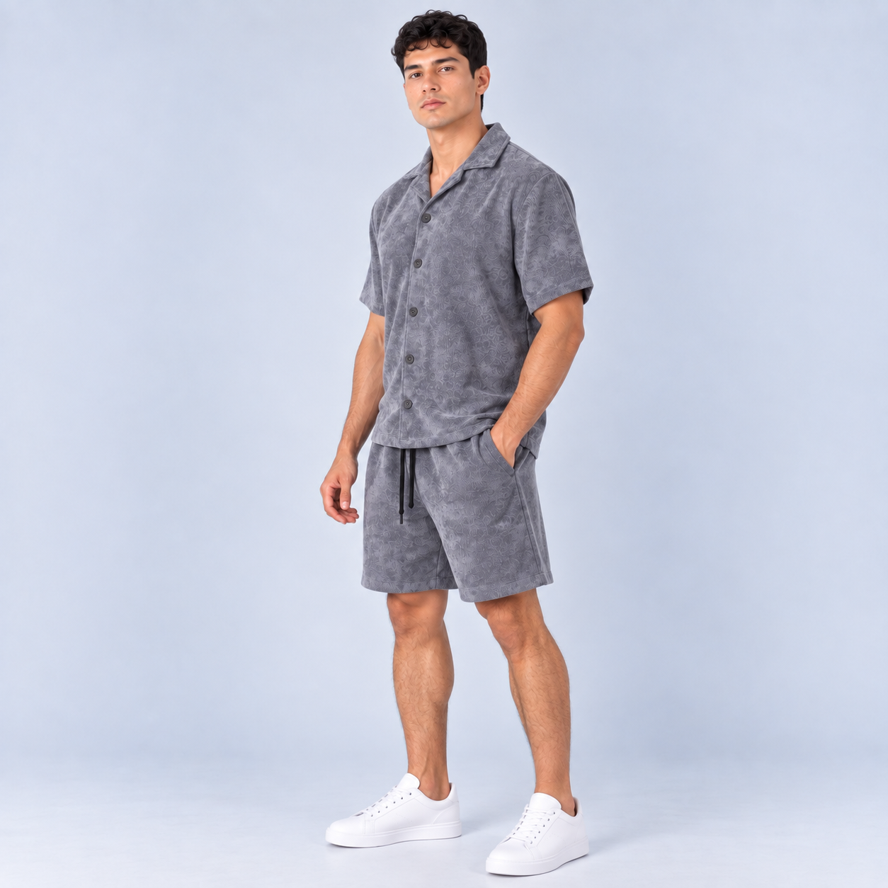 Conjunto hombre textura gris