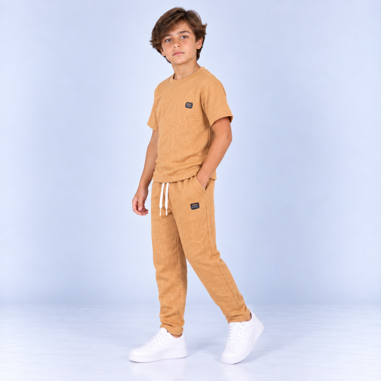 Conjunto niño Textura avellana