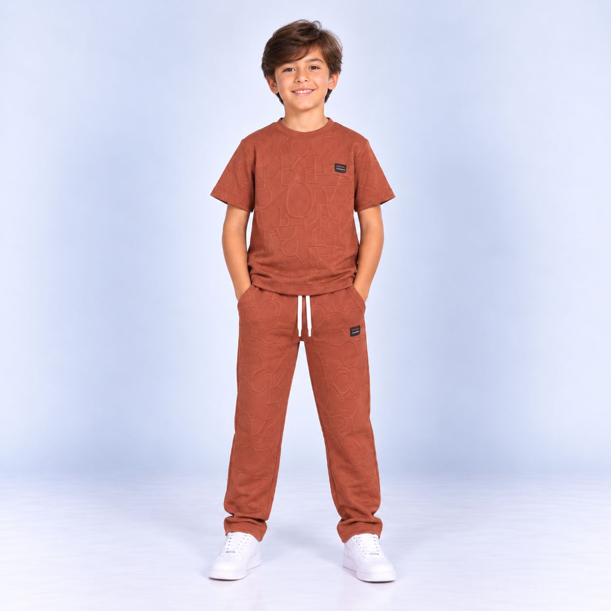 Conjunto niño Textura terracota