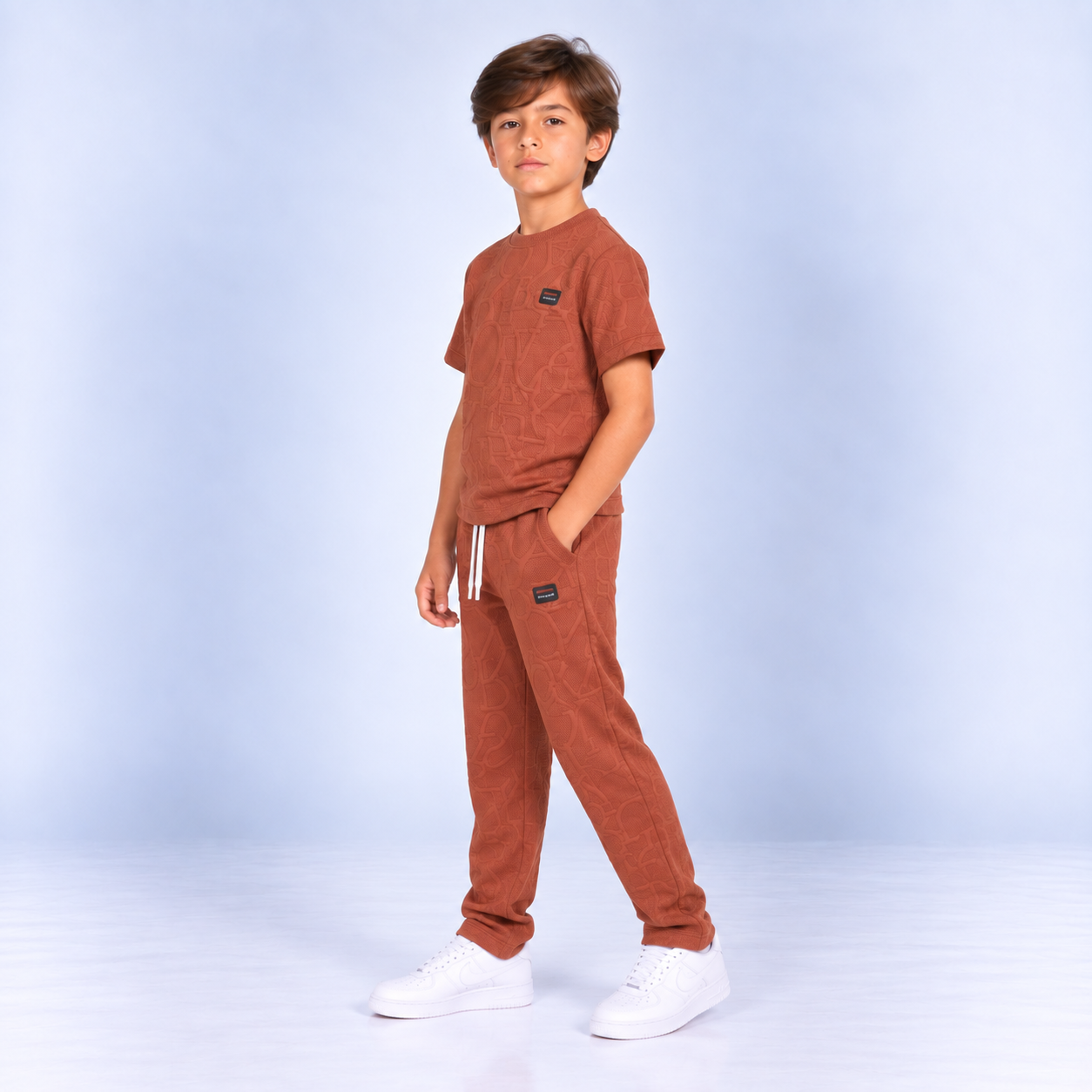Conjunto niño Textura terracota