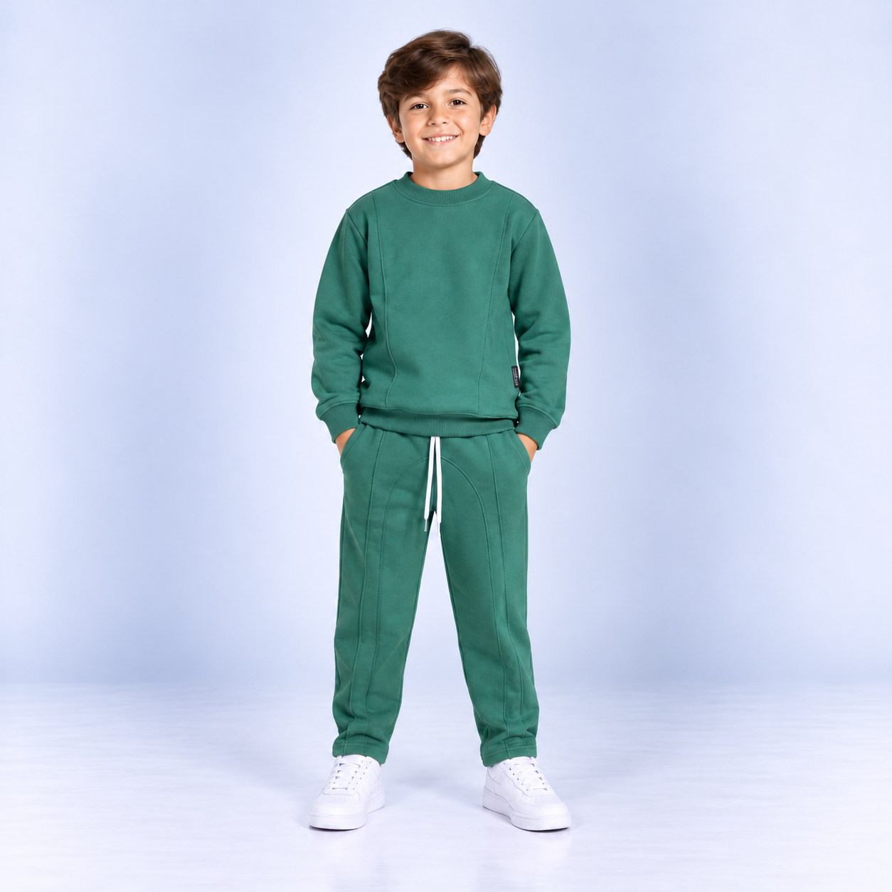 Conjunto niño sudadera verde