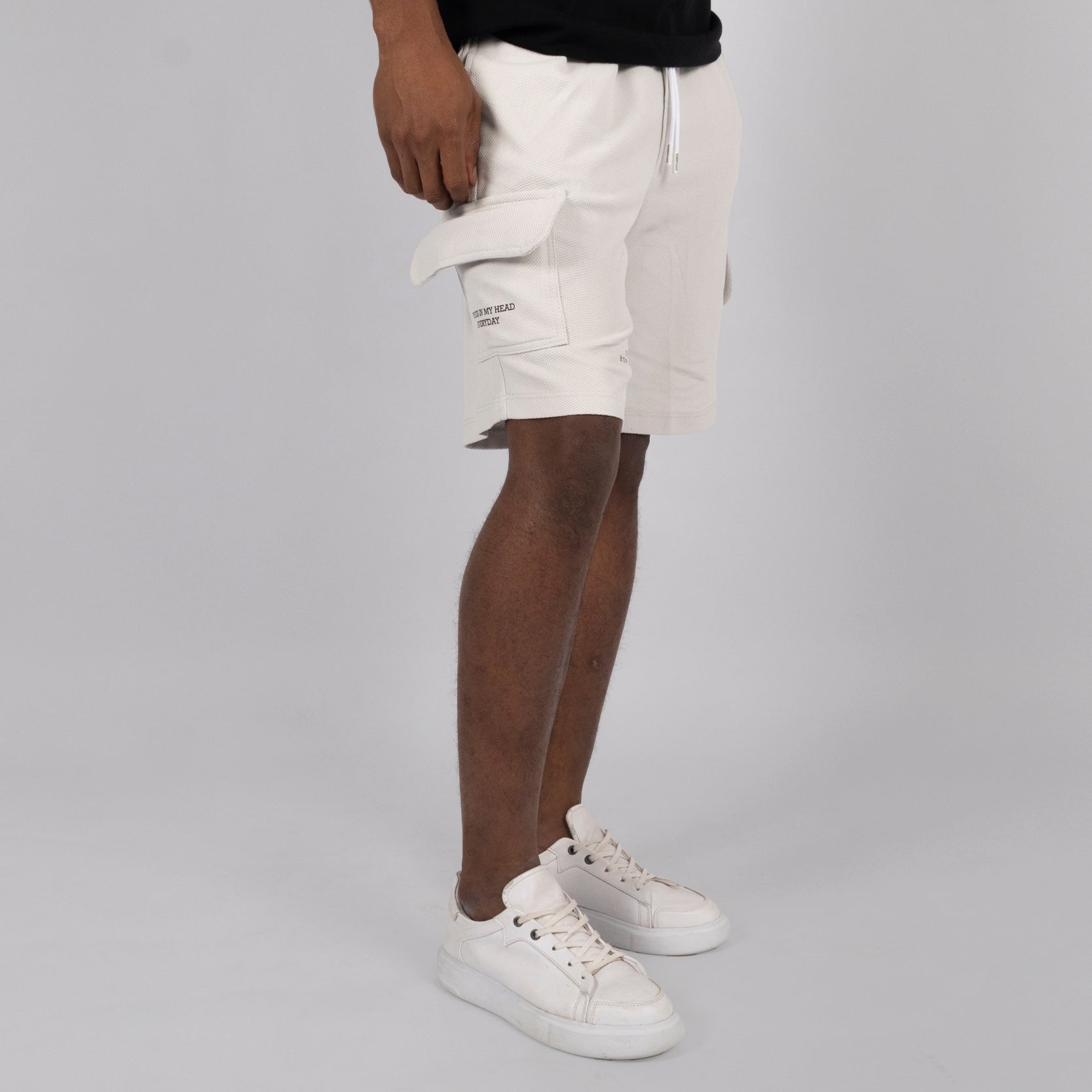 Pantaloneta hombre textura silver