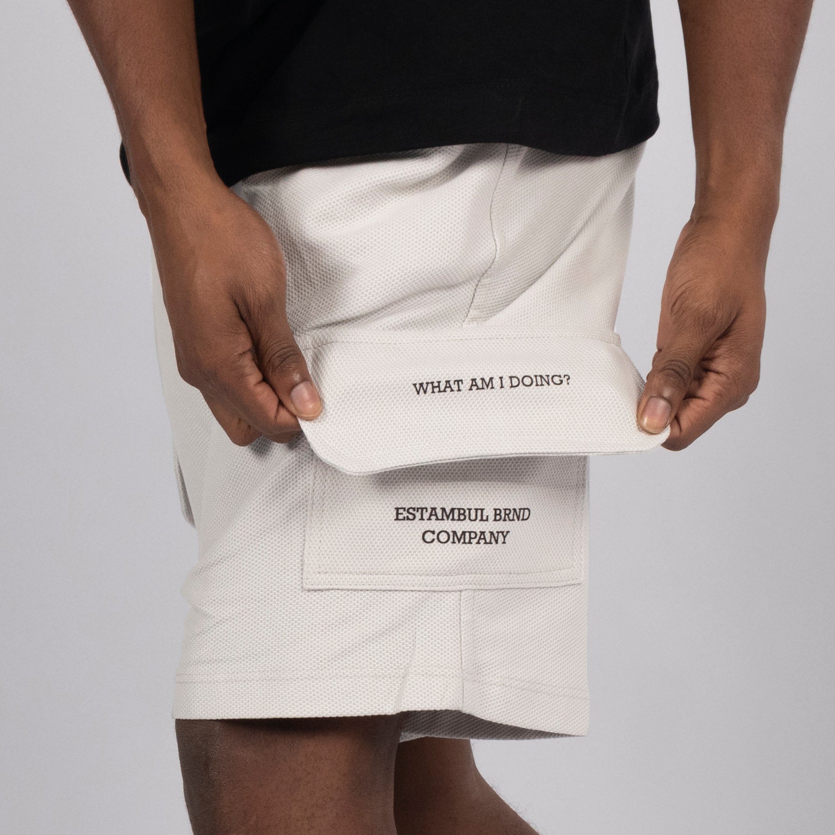 Pantaloneta hombre textura silver