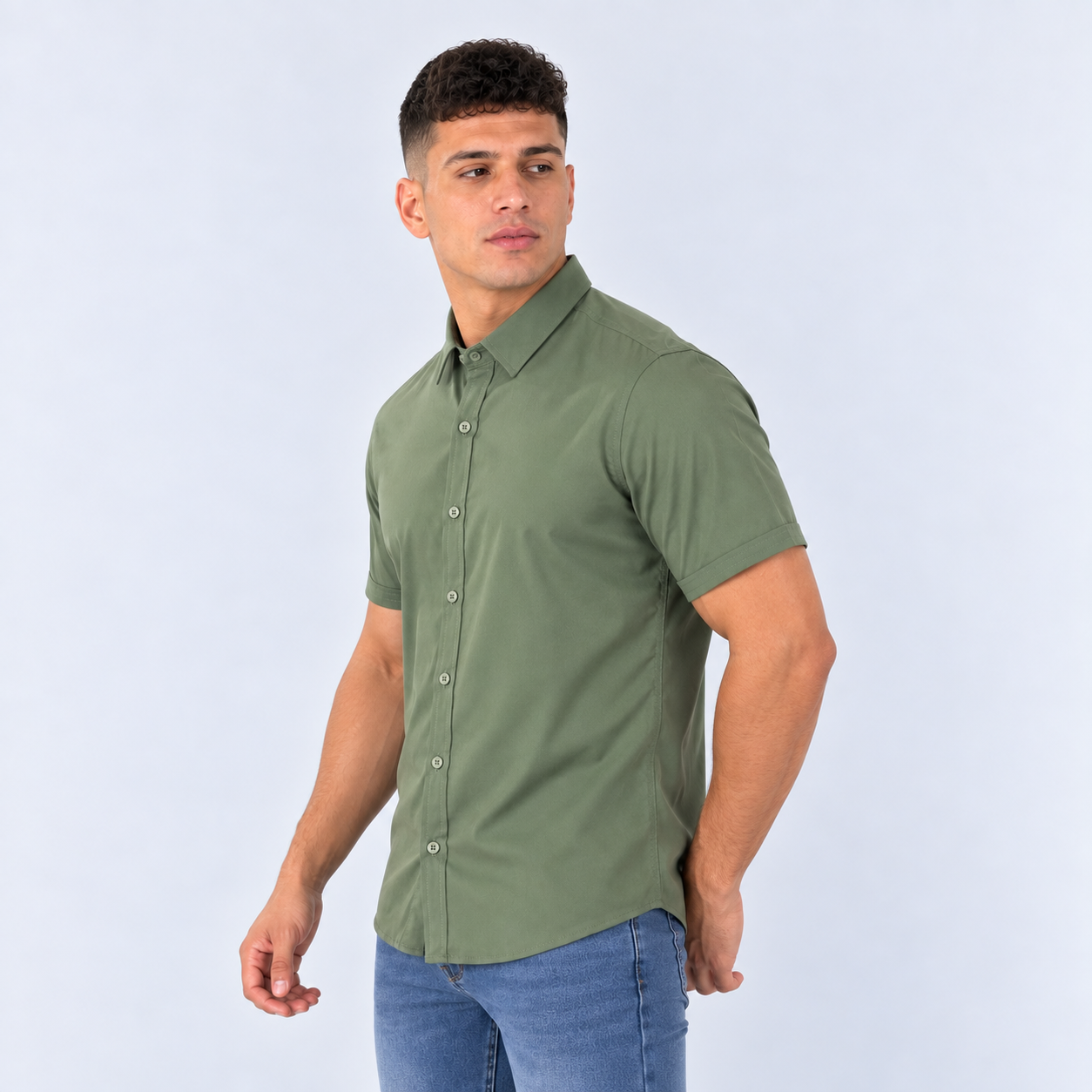 Camisa hombre verde