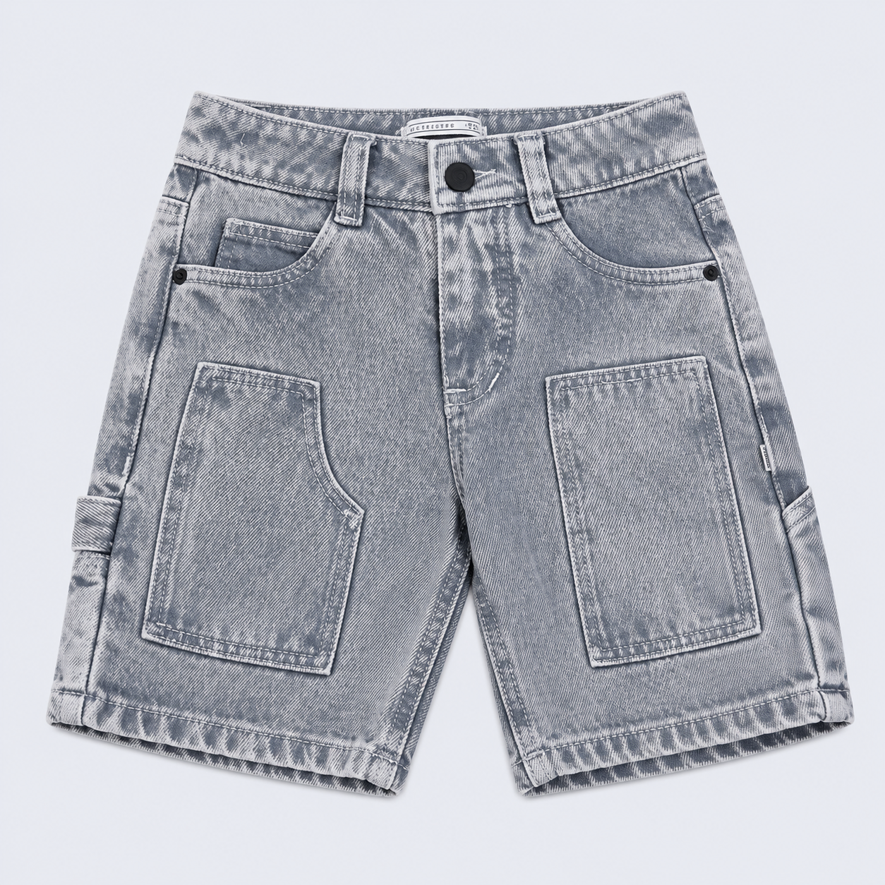 Bermuda niño bolsillos gris