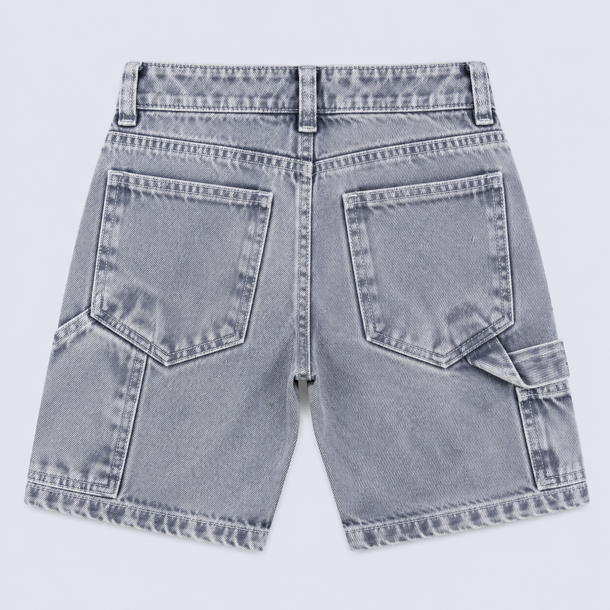 Bermuda niño bolsillos gris