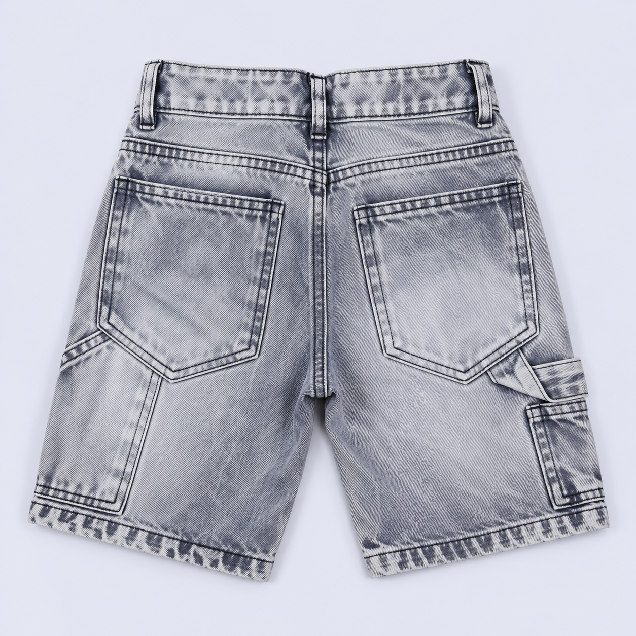Bermuda niño bolsillos gris