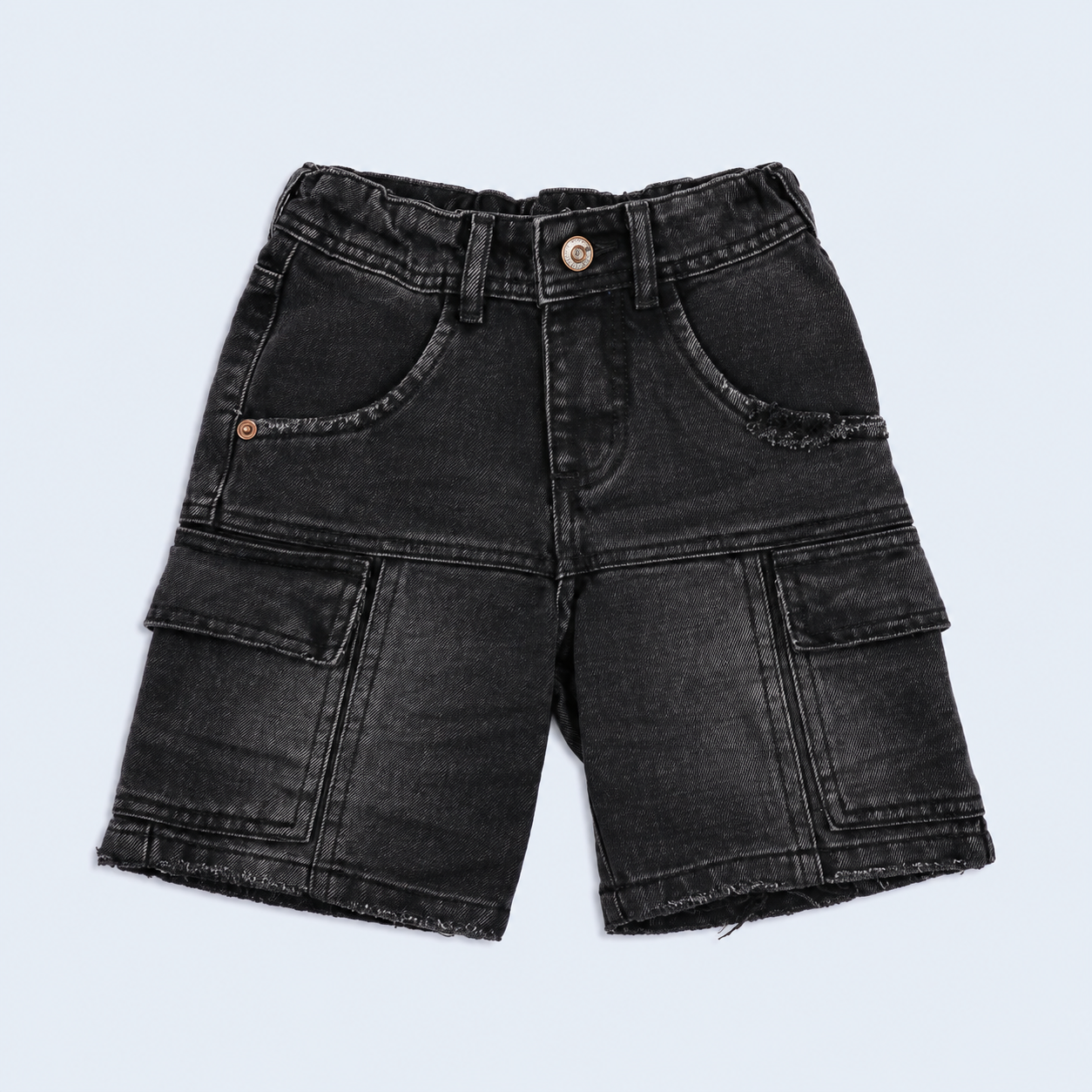 Bermuda niño  rígida cargo oscura