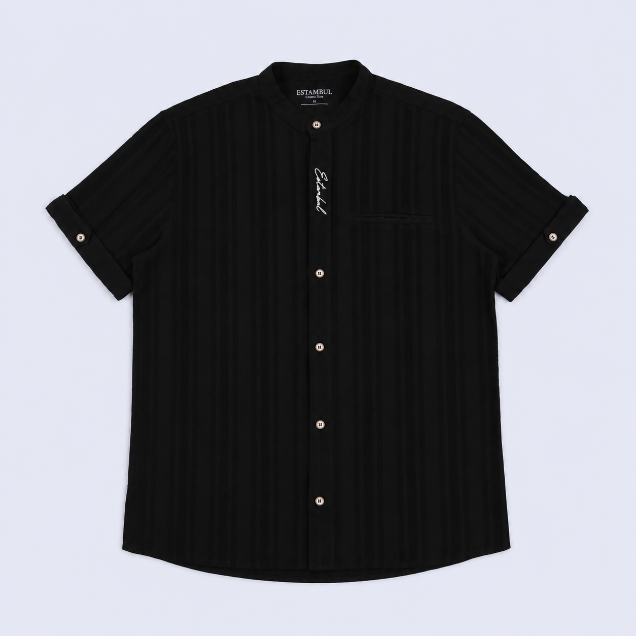 Camisa hombre cuello alto