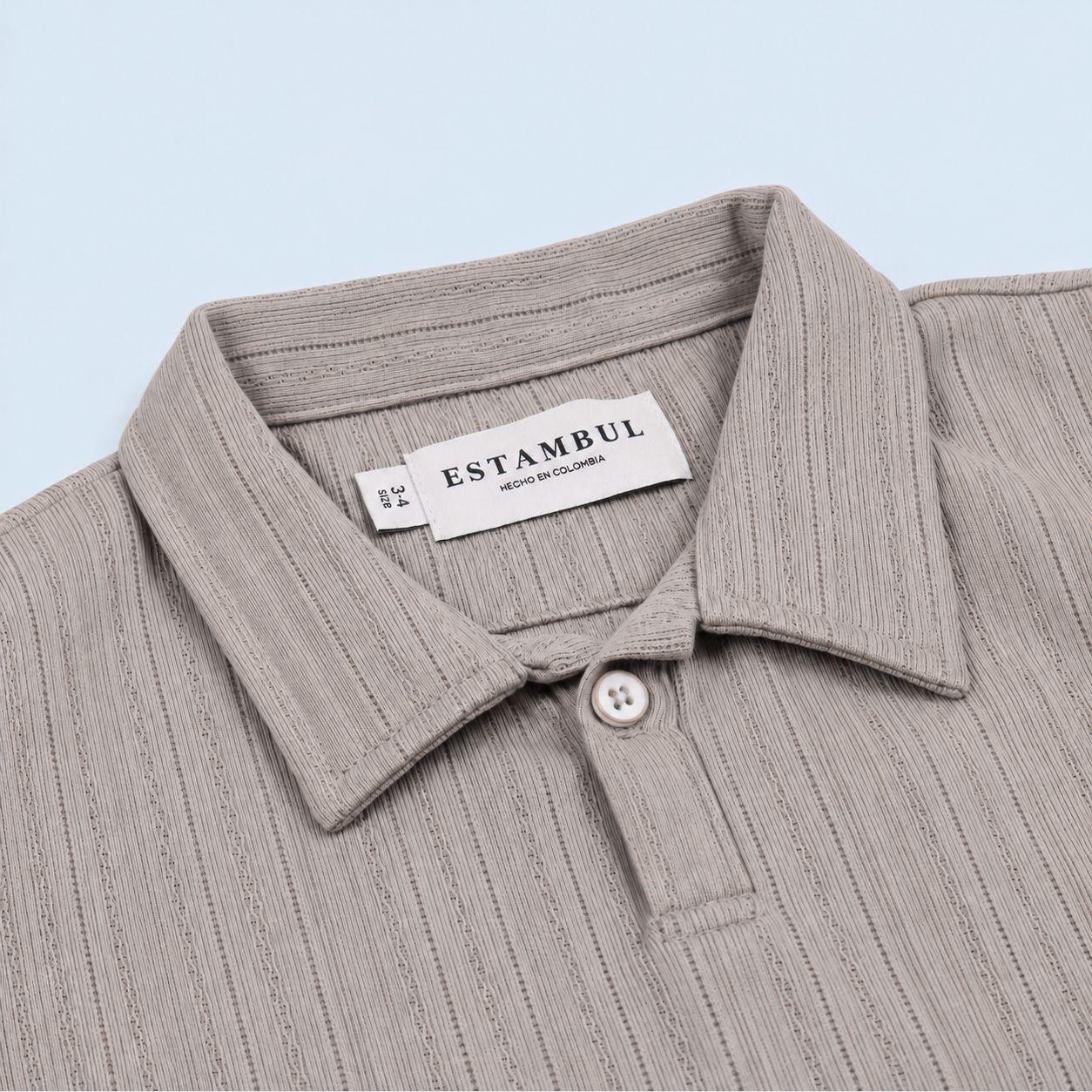 Polo baby textura  taupe