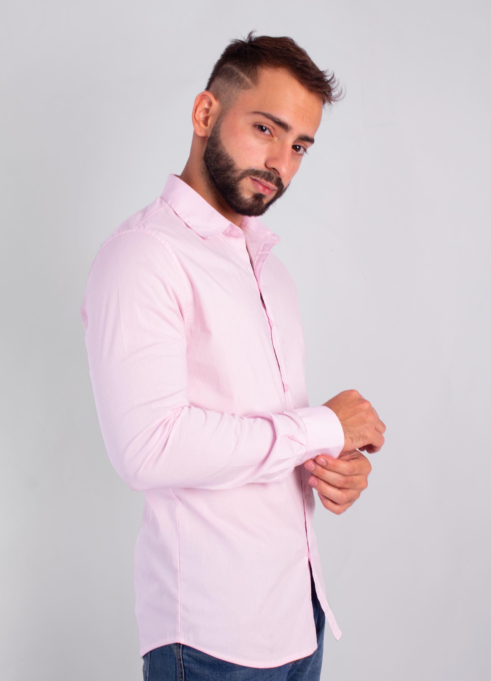 Camisa hombre ML rosada