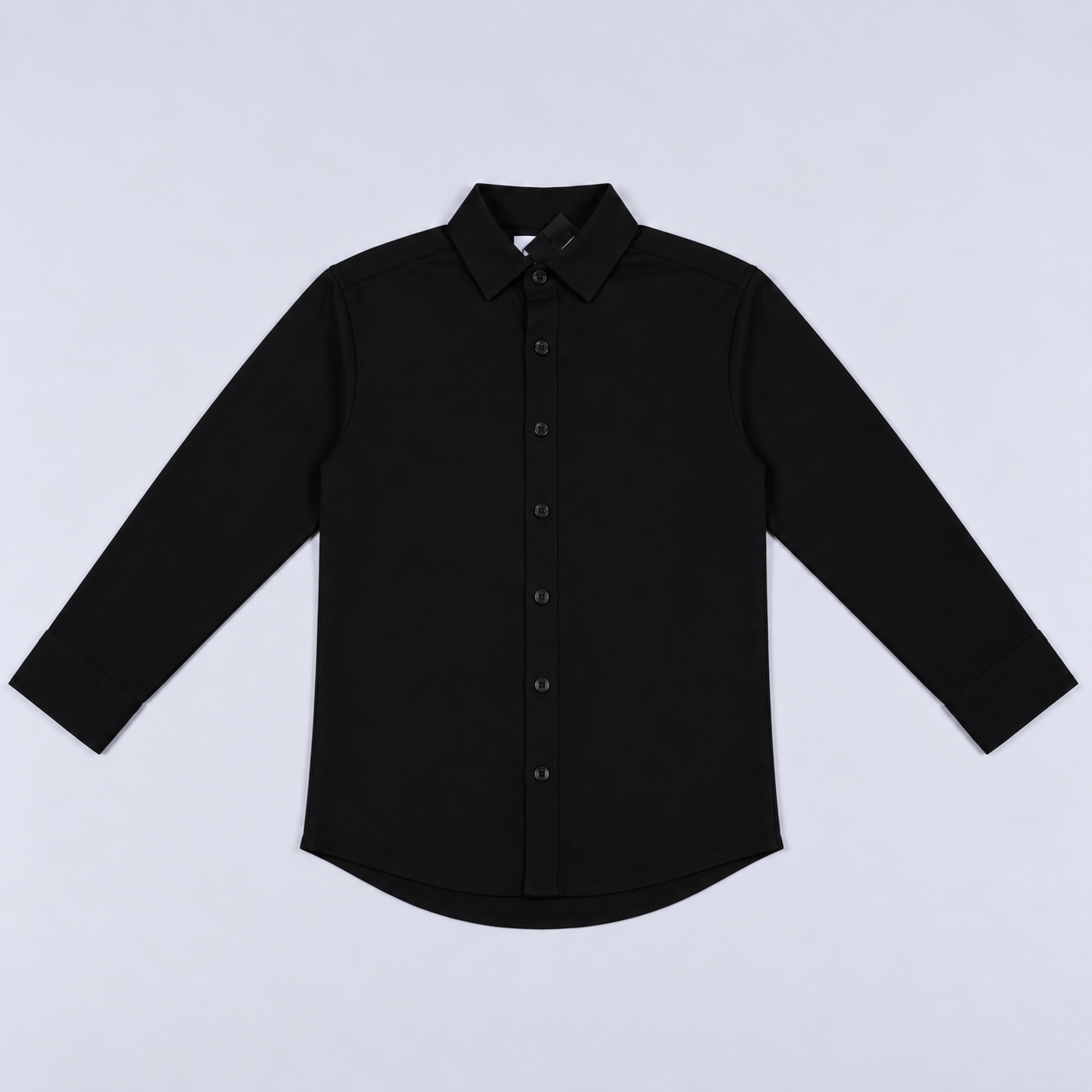 Camisa niño ML cuello negra