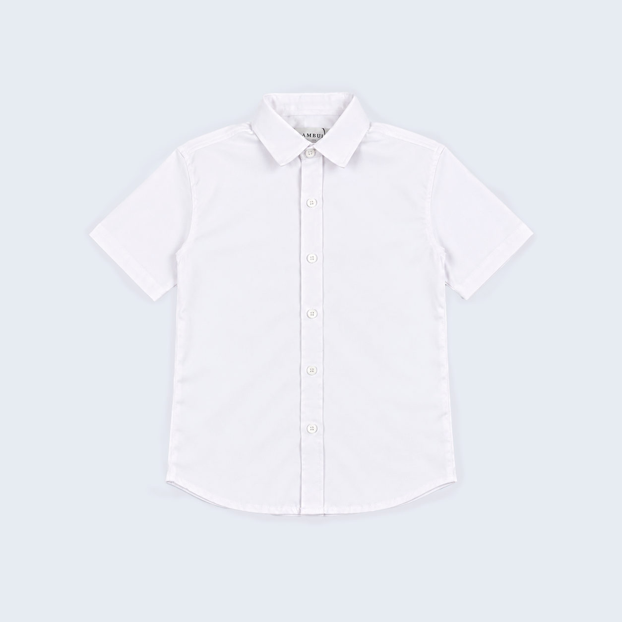 Camisa niño cuello alto blanca