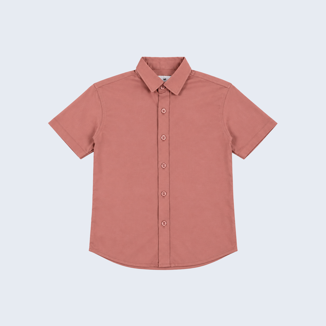 Camisa niño cuello alto palo rosa