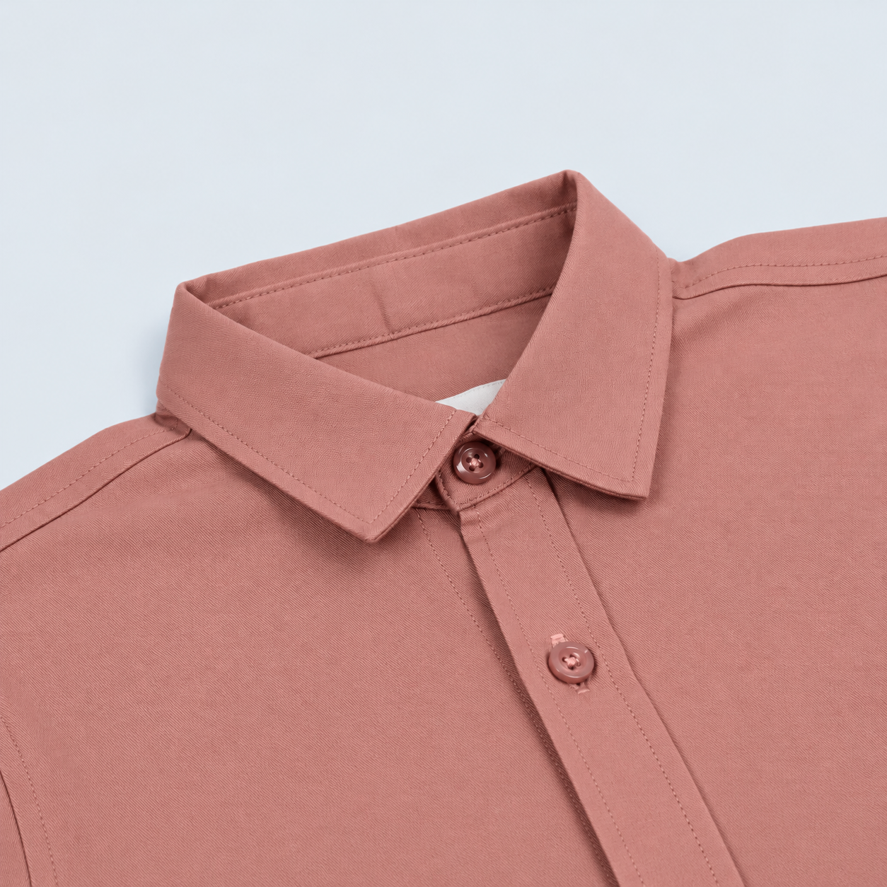 Camisa niño cuello alto palo rosa