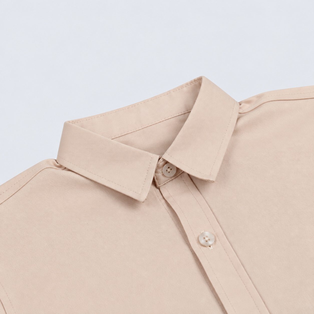 Camisa niño cuello alto marfil
