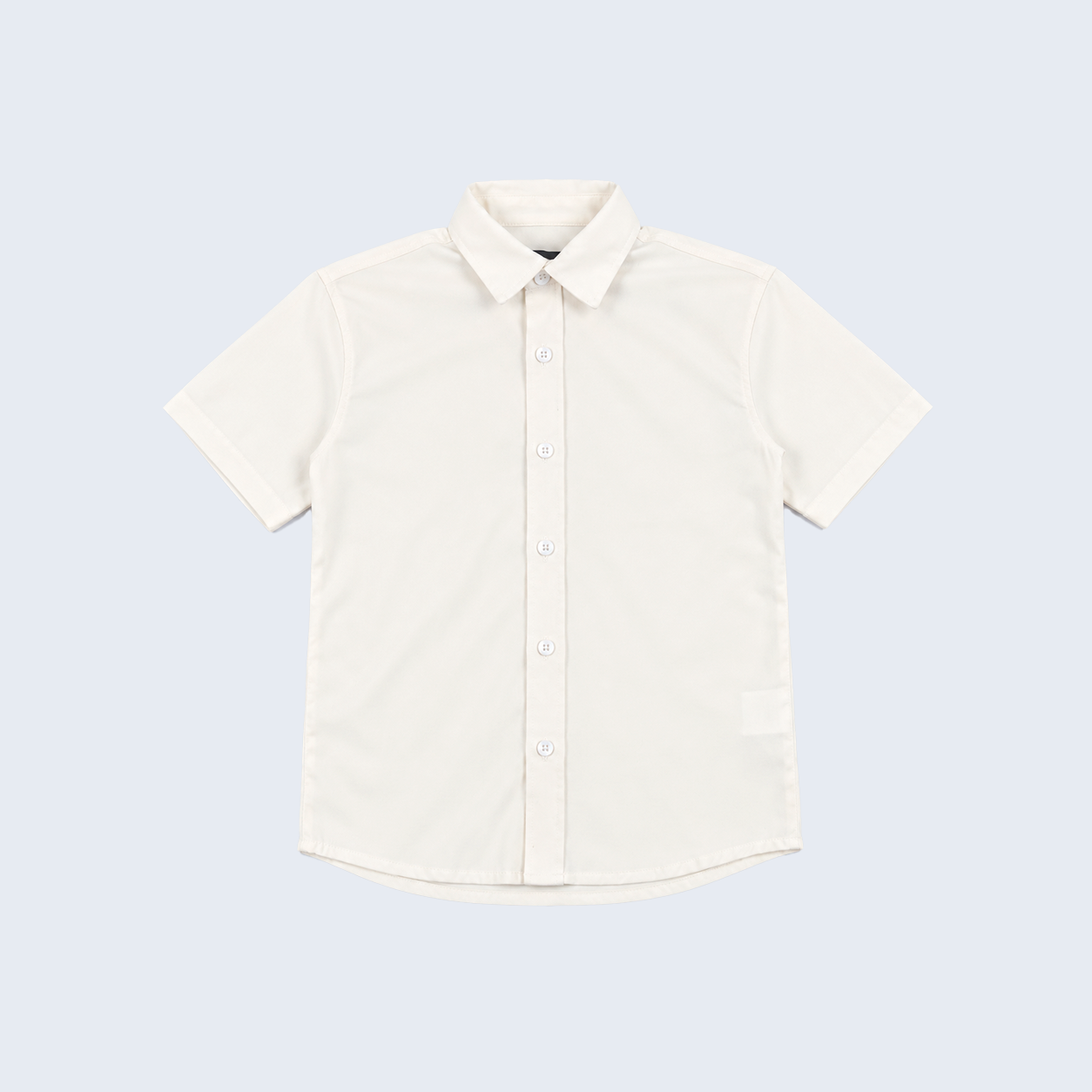 Camisa niño cuello alto beige