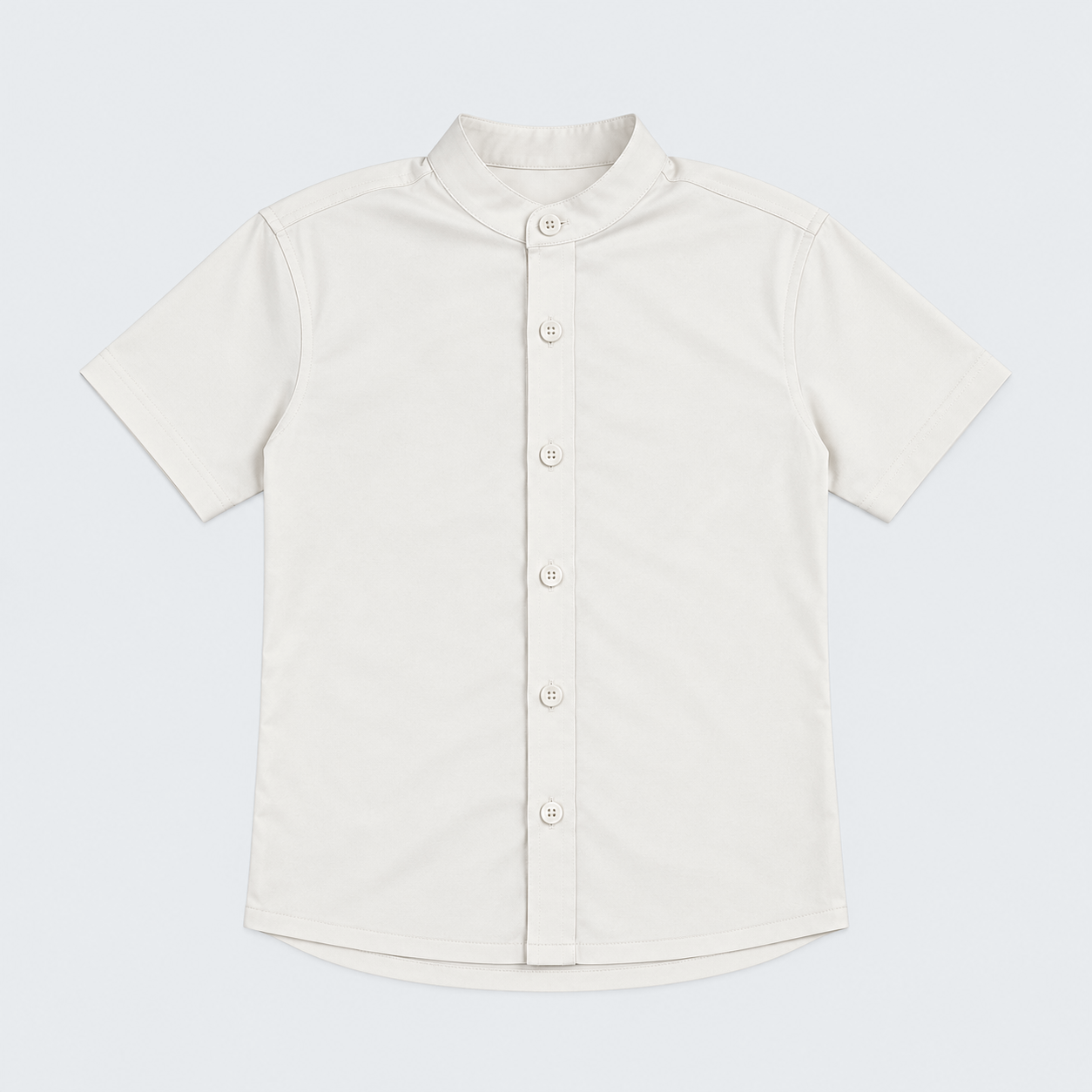Camisa niño cuello neru marfil
