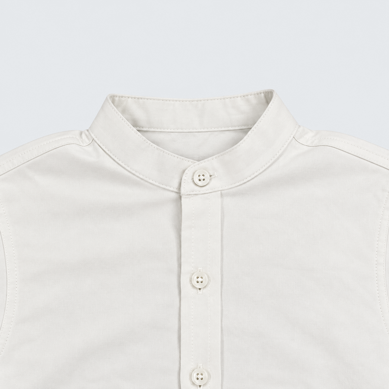 Camisa niño cuello neru marfil