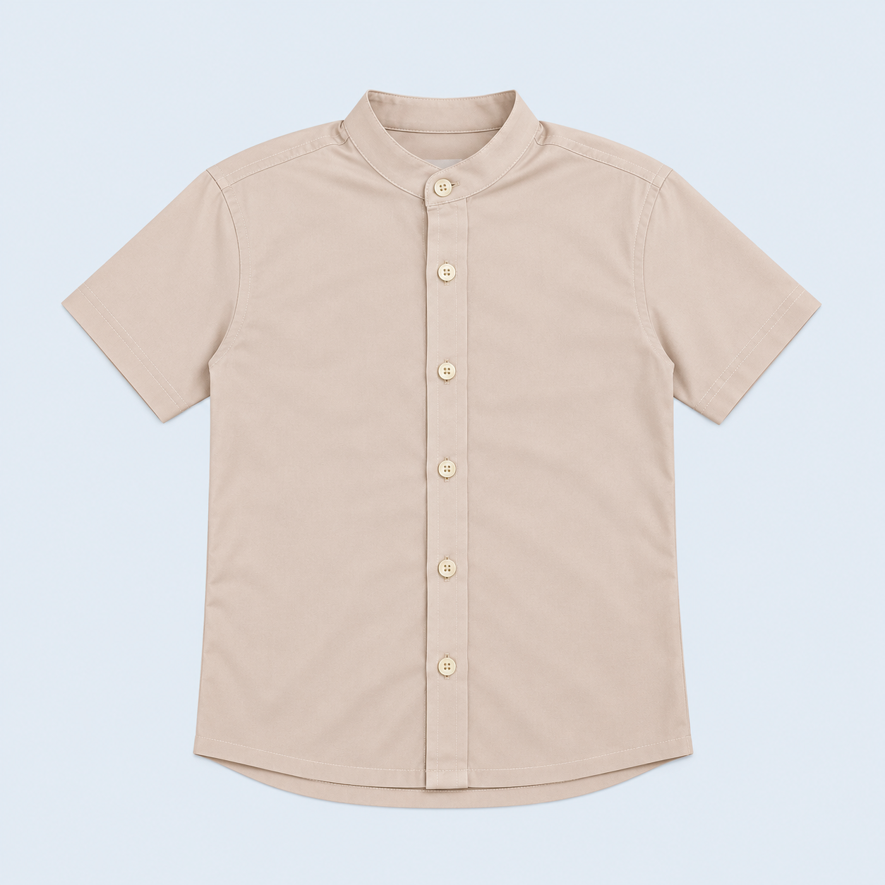 Camisa niño cuello neru camel