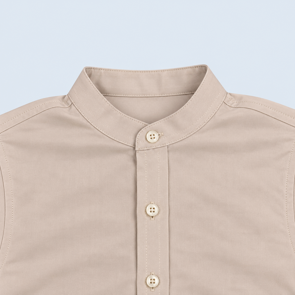 Camisa niño cuello neru camel