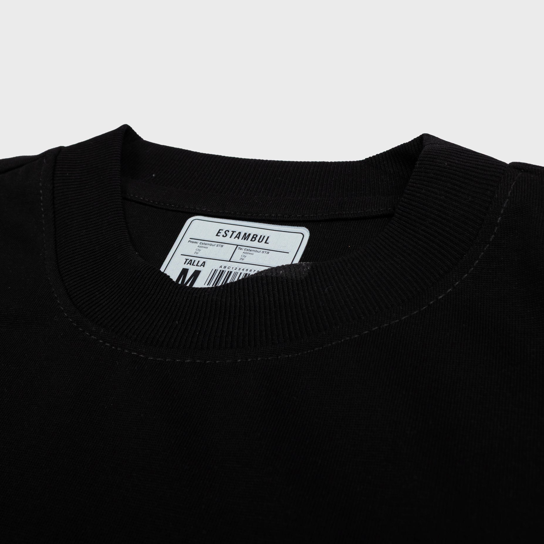 Camiseta hombre básica negra