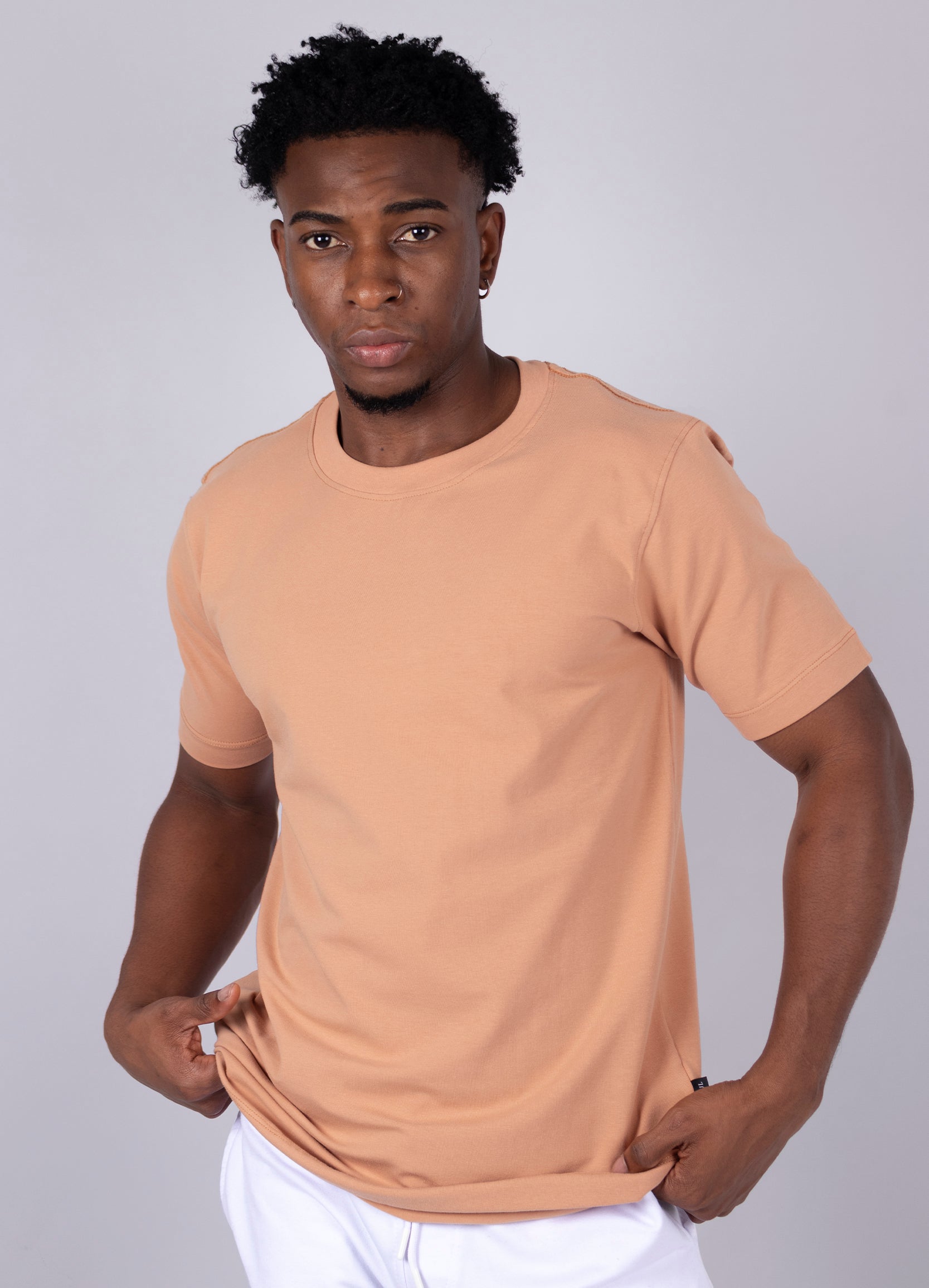 Camiseta hombre basica Camel