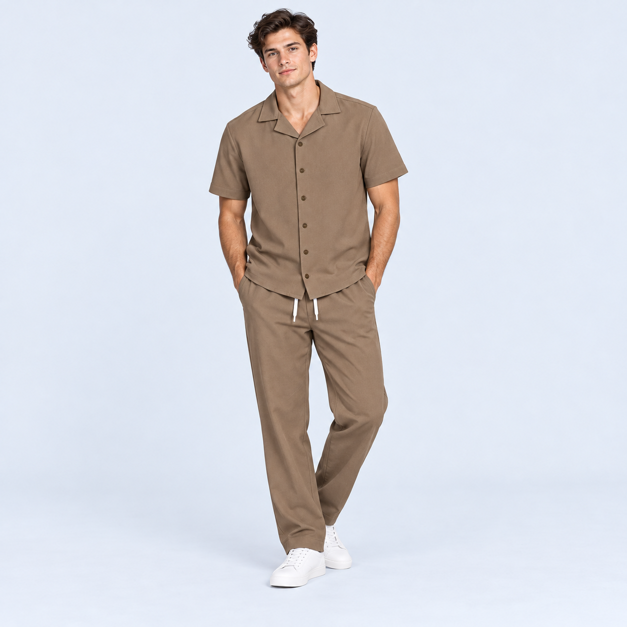 Conjunto hombre cafe