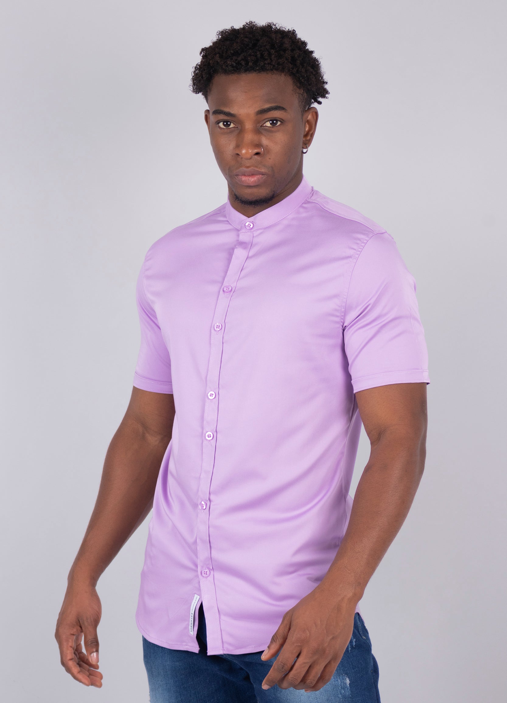 Camisa hombre neru lila