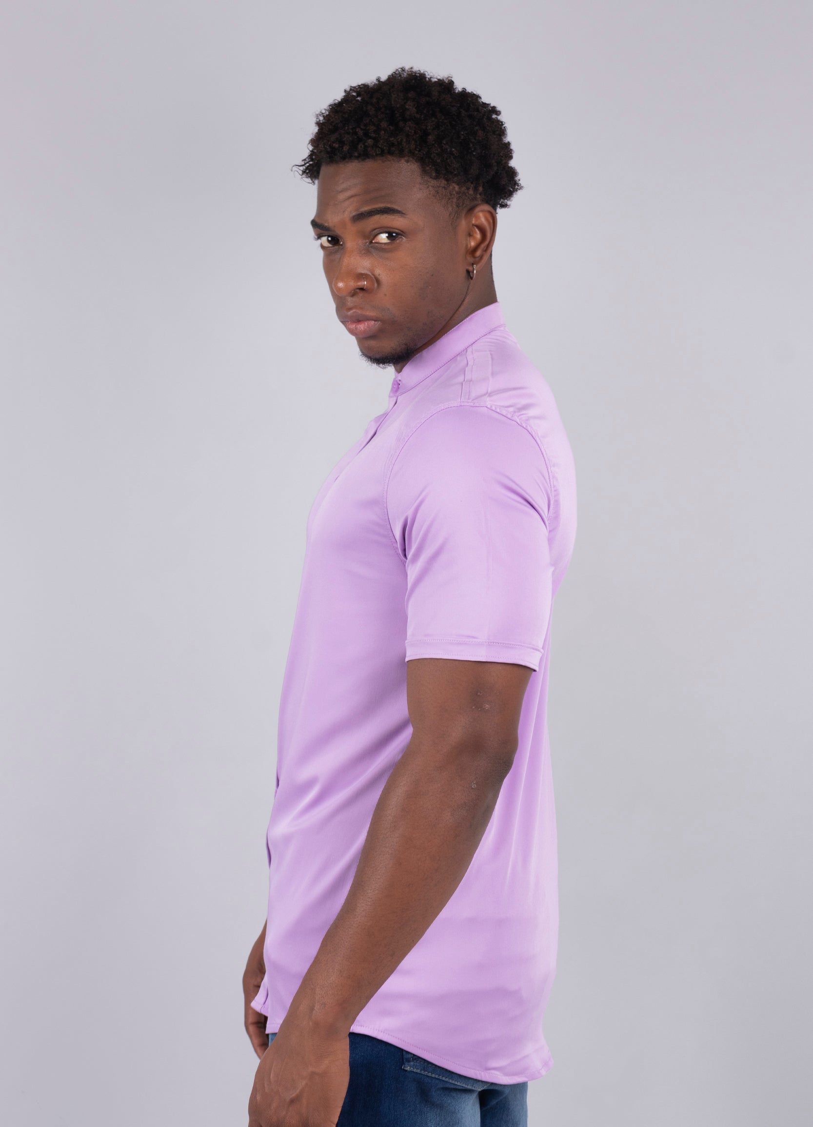 Camisa hombre neru lila