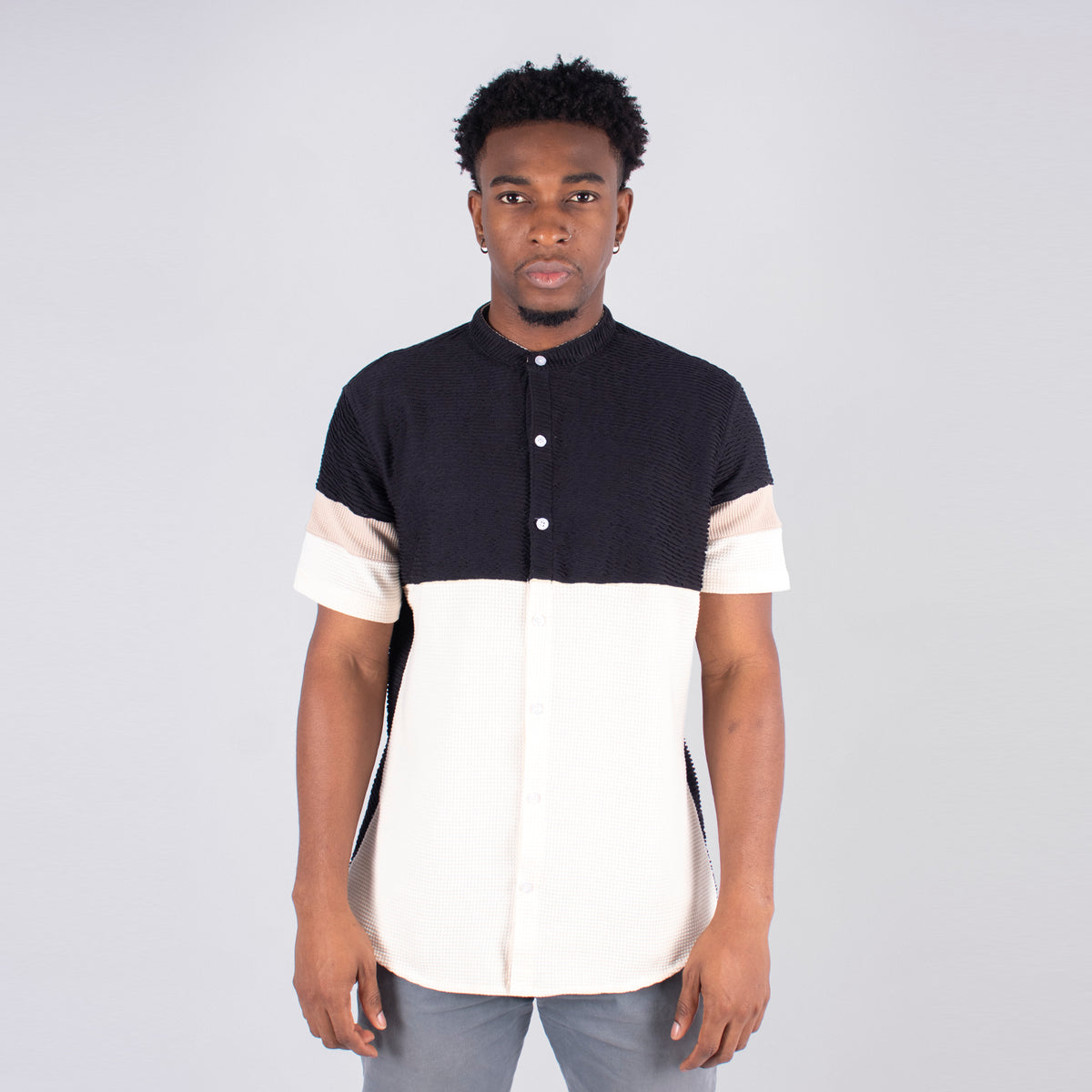 Camisa hombre corte milan corrugada