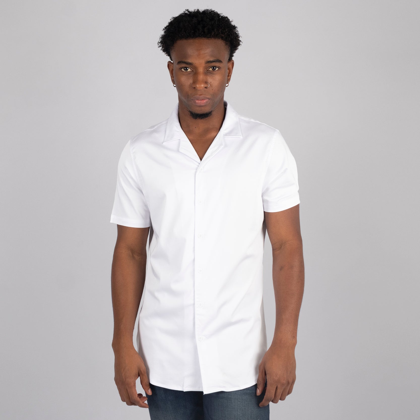 Camisa cuello sport hombre hot sale