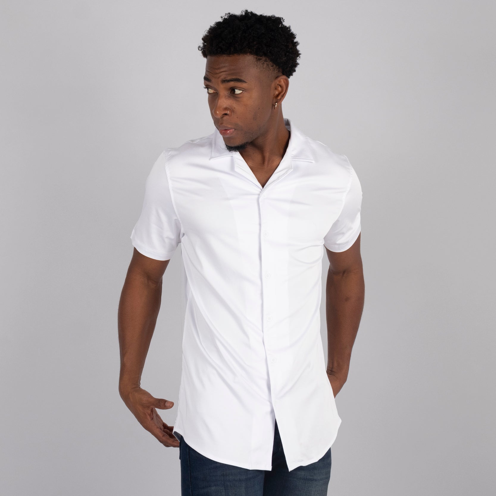 Camisa hombre cuello sport