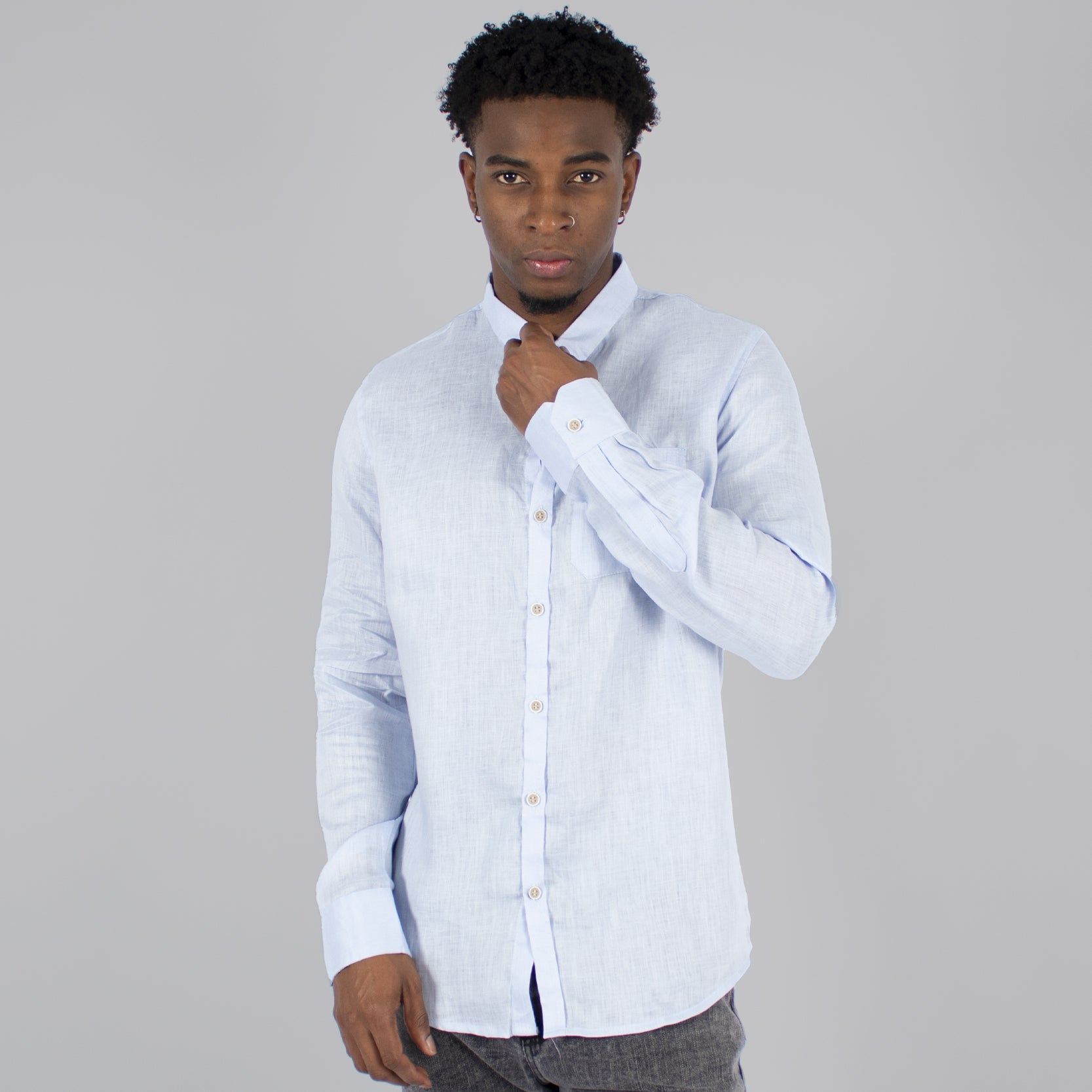 Camisa hombre manga larga