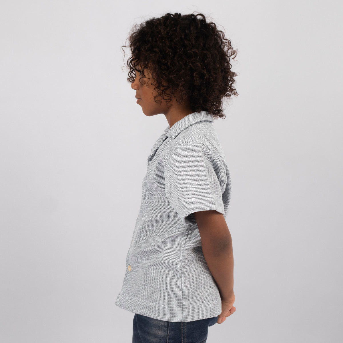 Camisa niño textura Gris