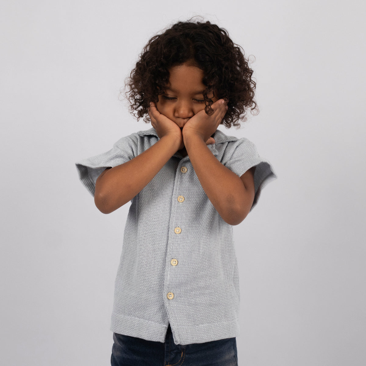 Camisa niño textura Gris