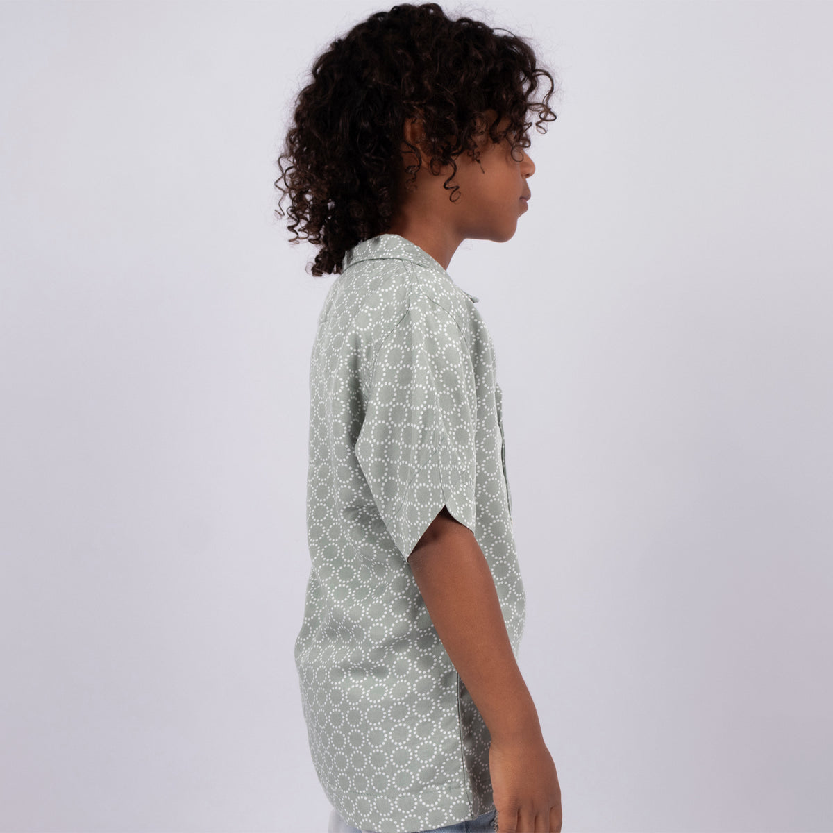 Camisa niño cuello verde
