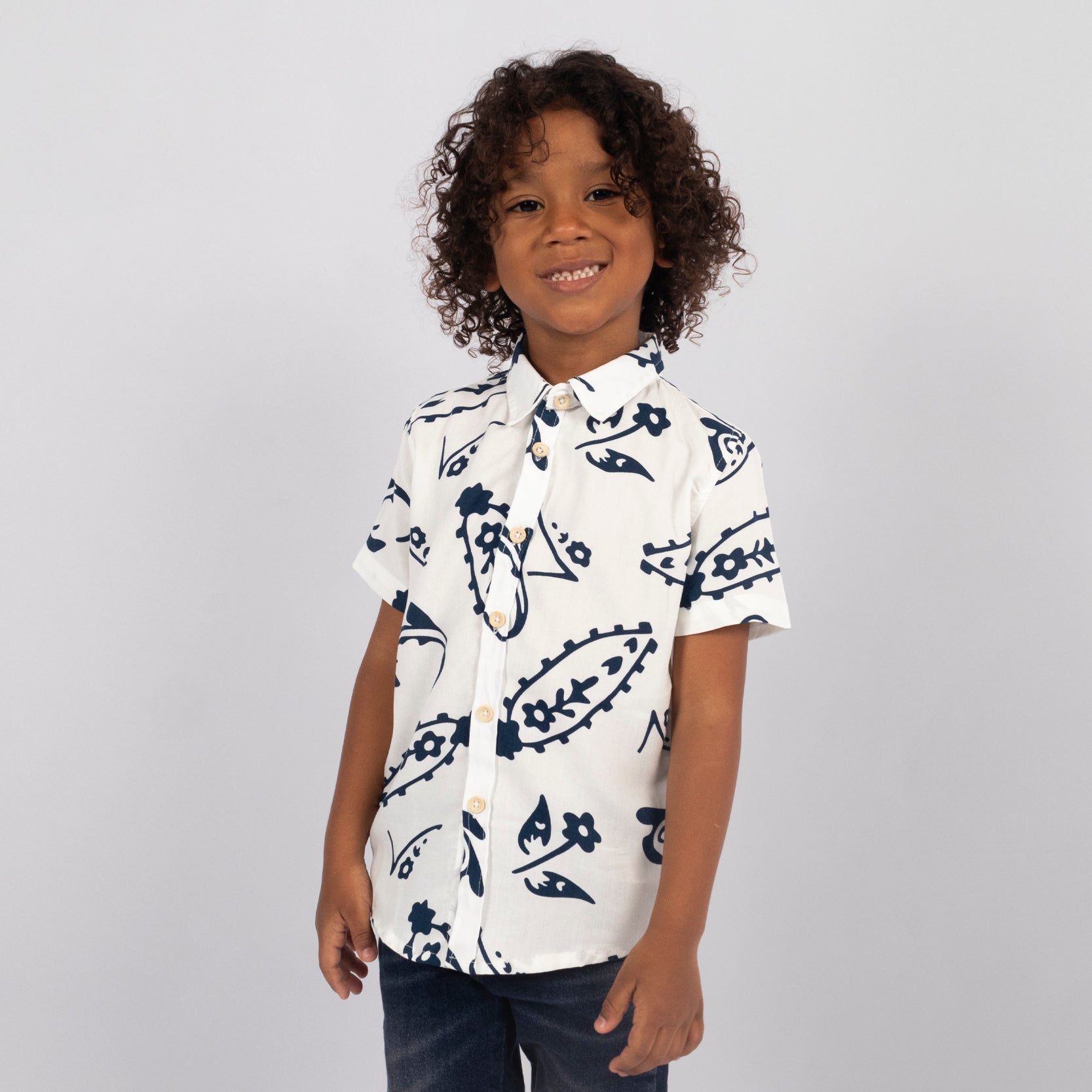 Camisa niño hoja
