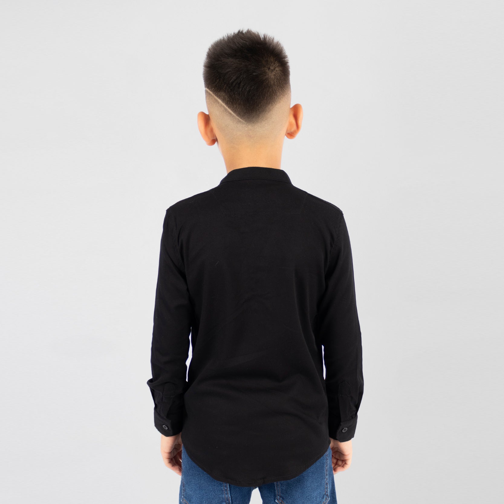 Camisa niño manga larga naru negro