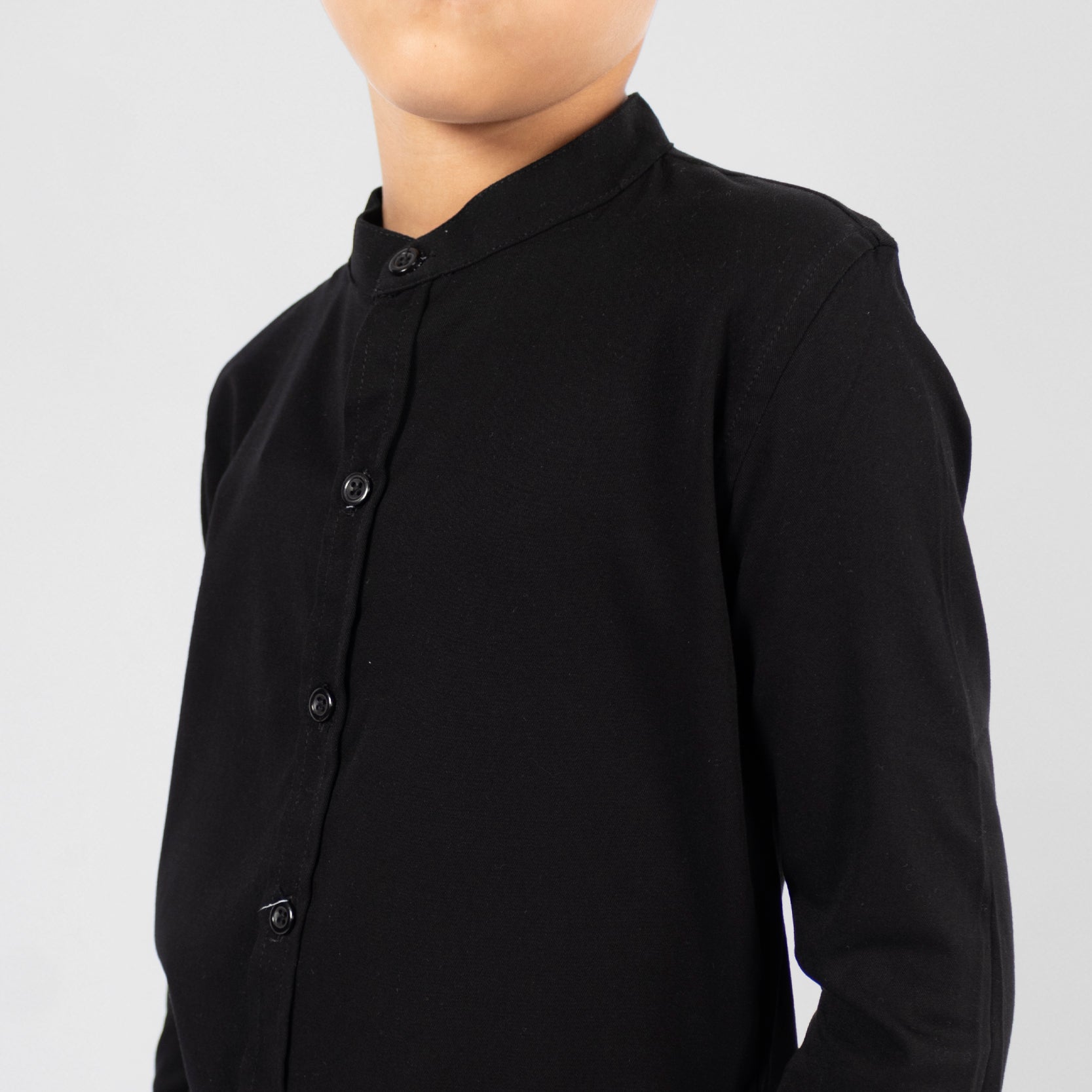 Camisa niño manga larga naru negro