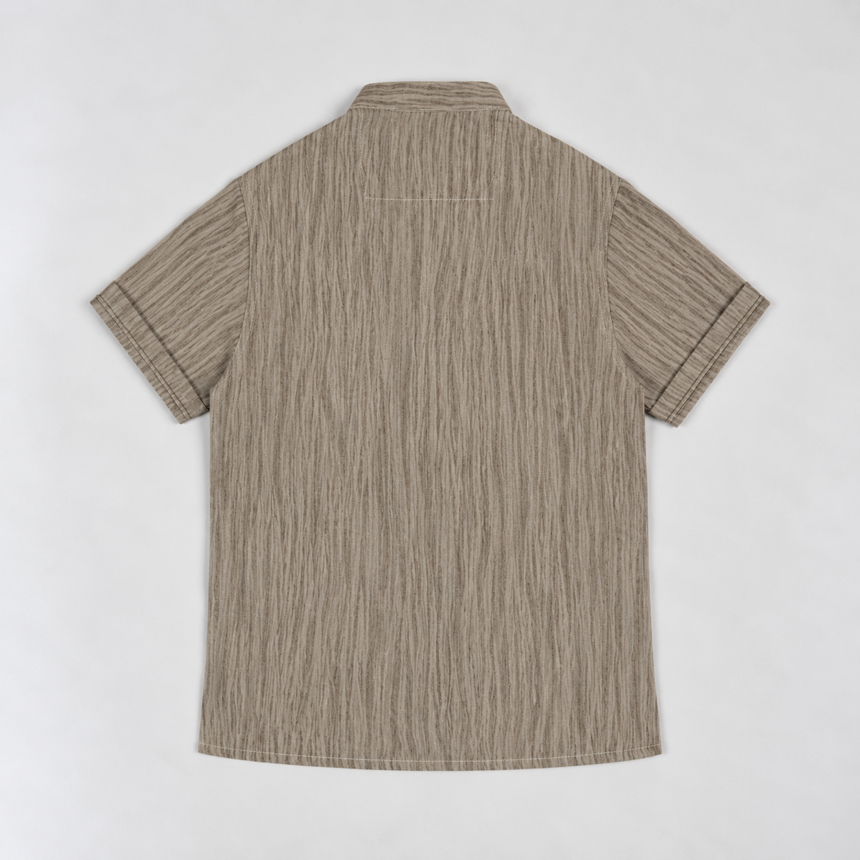 Camisa niño cuello neru gris
