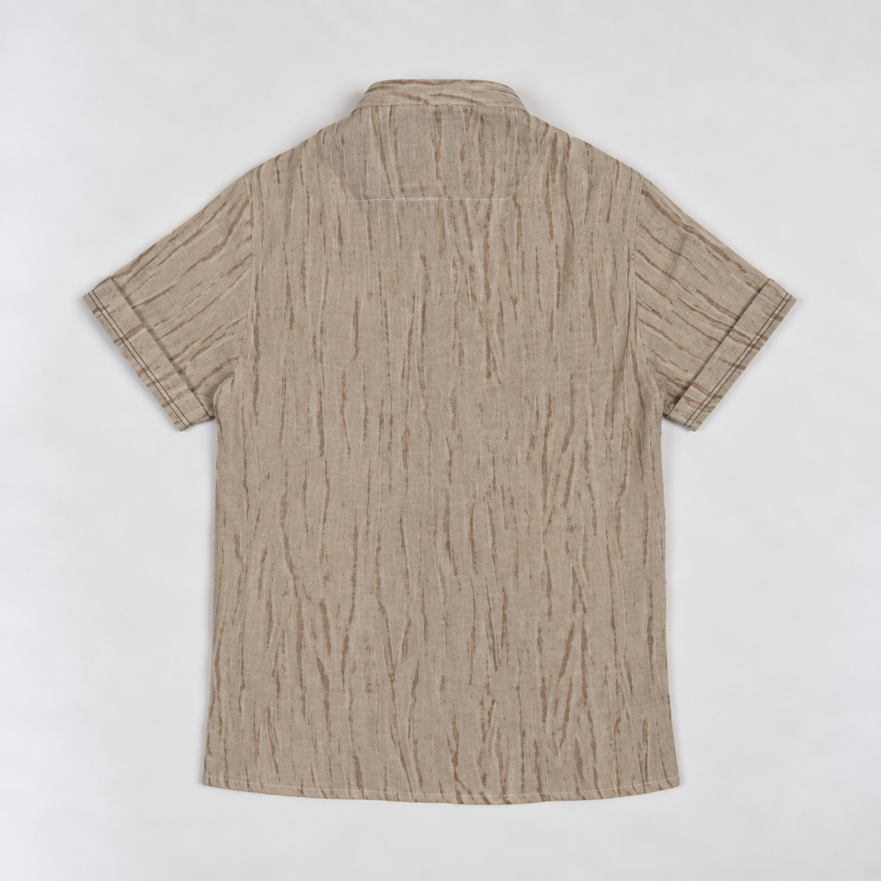 Camisa niño cuello neru beige