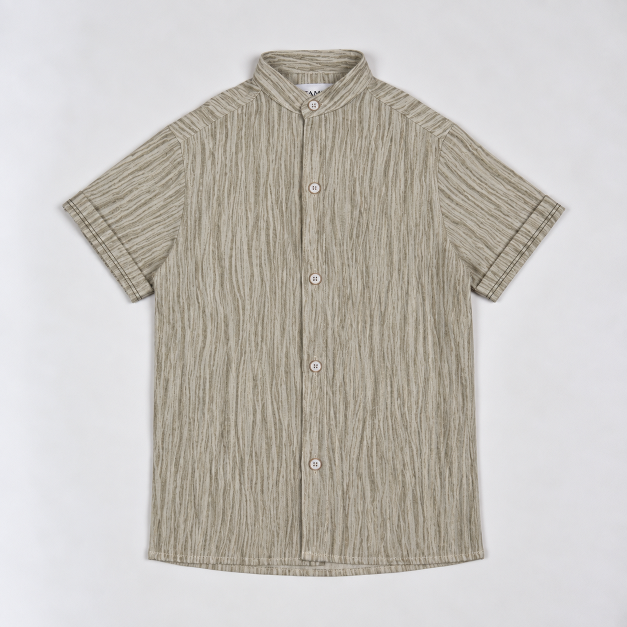 Camisa niño cuello neru verde