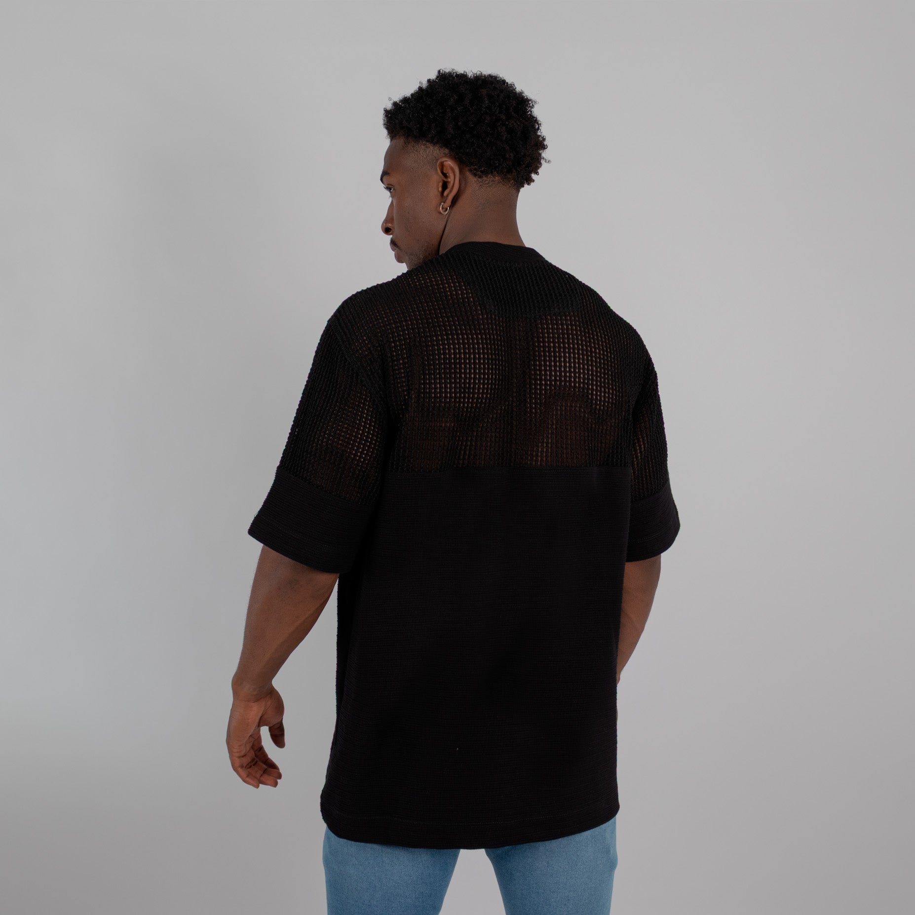 Oversize hombre cortes maya negra