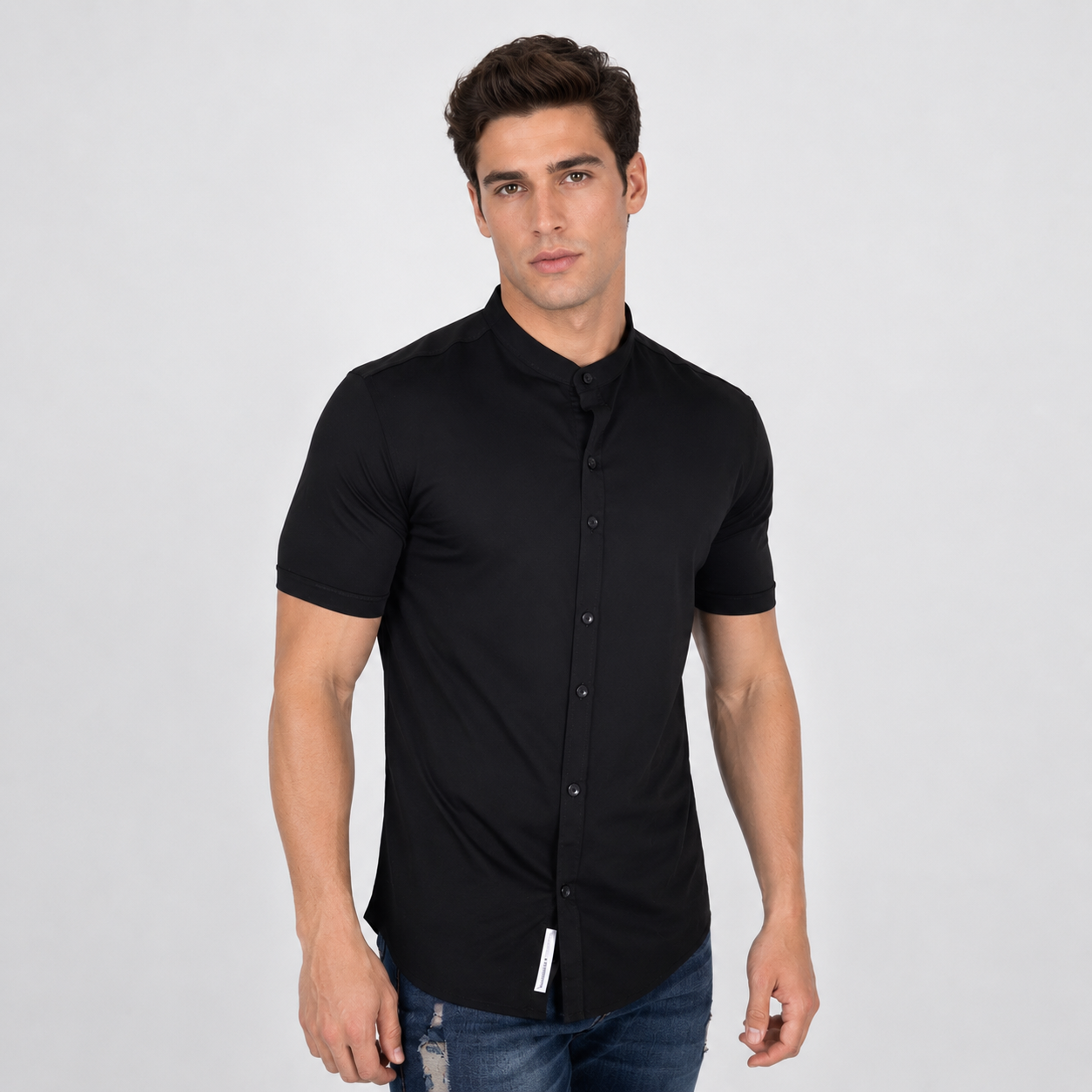 Camisa hombre básica neru  negro
